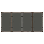 HKH Mesa de Jardim com Tampo de Vidro Vime Pe Castanho - Marrom