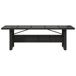 HKH Mesa de Jardim com Tampo de Vidro Vime Pe - Preto