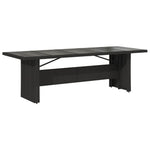 HKH Mesa de Jardim com Tampo de Vidro Vime Pe - Preto