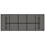 HKH Mesa de Jardim com Tampo de Vidro Vime Pe - Preto