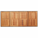 HKH Mesa de Jardim com Tampo em Acácia 190x80x75 Cm Vime Pe - Preto