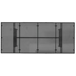 HKH Mesa de Jardim com Tampo de Vidro 190x80x75 Cm Vime Pe - Preto