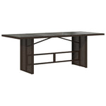 HKH Mesa de Jardim com Tampo de Vidro 190x80x75 Cm Vime Pe Castanho - Marrom