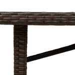 HKH Mesa de Jardim com Tampo de Vidro 190x80x75 Cm Vime Pe Castanho - Marrom