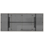 HKH Mesa de Jardim com Tampo de Vidro 190x80x75 Cm Vime Pe Cinza - Cinzento