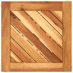 Mesa de Centro HKH con Base de Alambre 38x38x38 Cm Acacia Maciza - Marrón