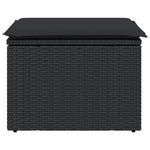 HKH Banco de Jardim com Almofadão 55x55x37 Cm Vime Pe - Preto