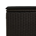 HKH Banco de Jardim com Almofadão 55x55x37 Cm Vime Pe - Preto