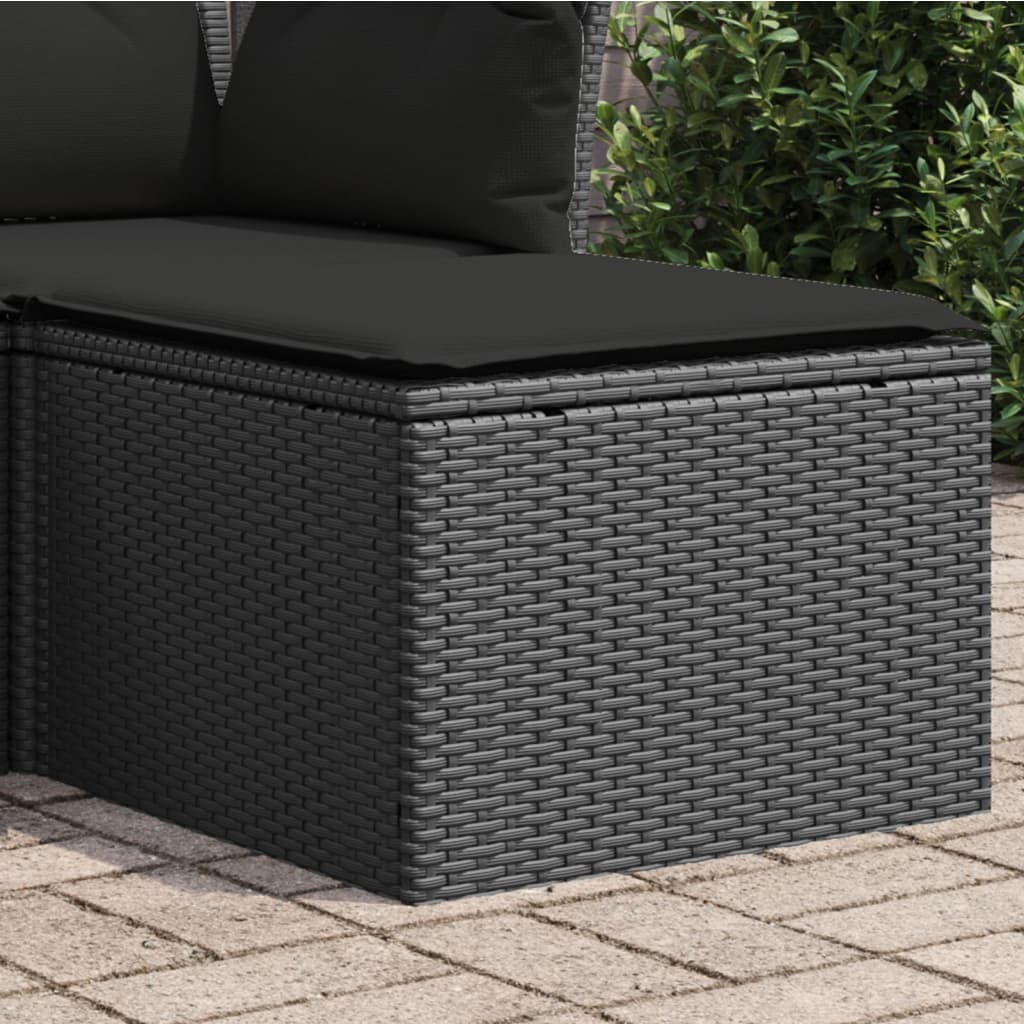 HKH Banco de Jardim com Almofadão 55x55x37 Cm Vime Pe - Preto
