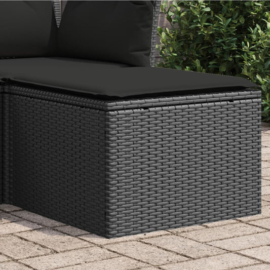 HKH Banco de Jardim com Almofadão 55x55x37 Cm Vime Pe - Preto