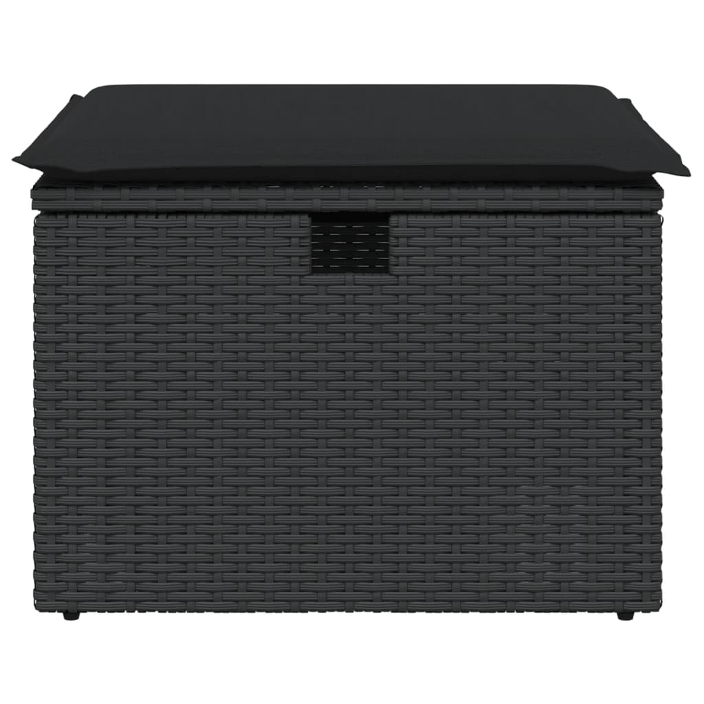 HKH Banco de Jardim com Almofadão 55x55x37 Cm Vime Pe - Preto