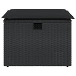 HKH Banco de Jardim com Almofadão 55x55x37 Cm Vime Pe - Preto