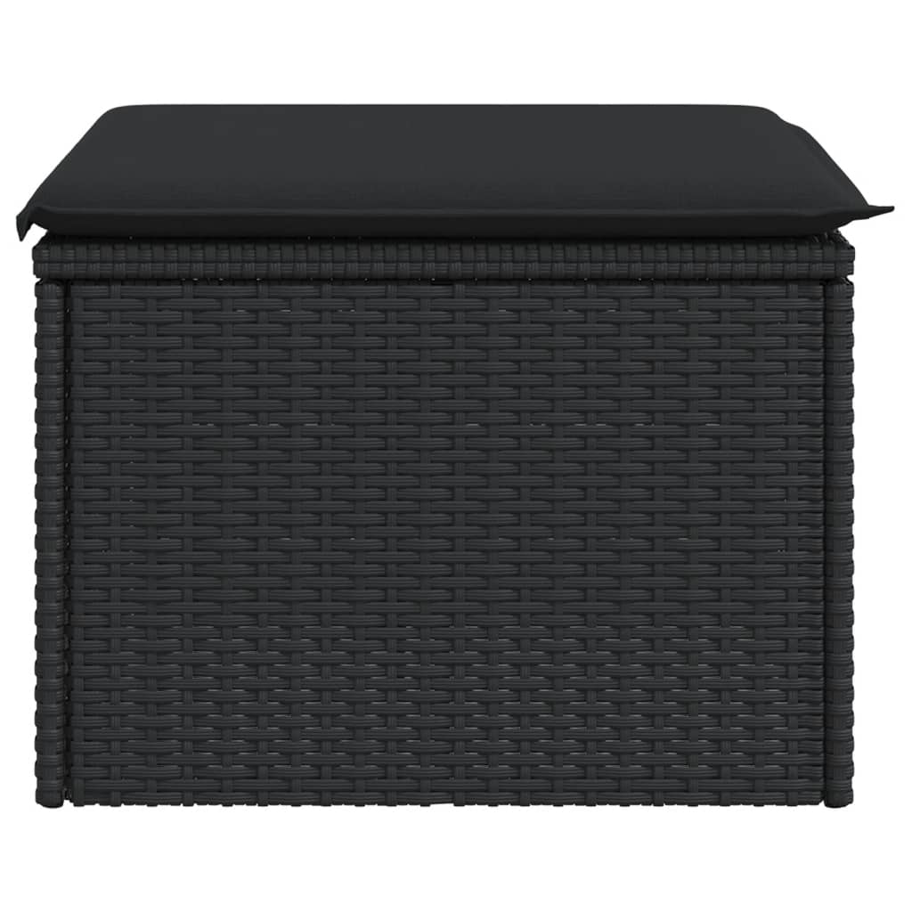 HKH Banco de Jardim com Almofadão 55x55x37 Cm Vime Pe - Preto