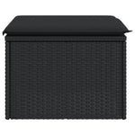 HKH Banco de Jardim com Almofadão 55x55x37 Cm Vime Pe - Preto