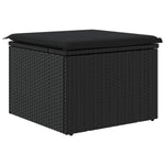 HKH Banco de Jardín con Cojín 55x55x37 Cm Ratán Pe - Negro