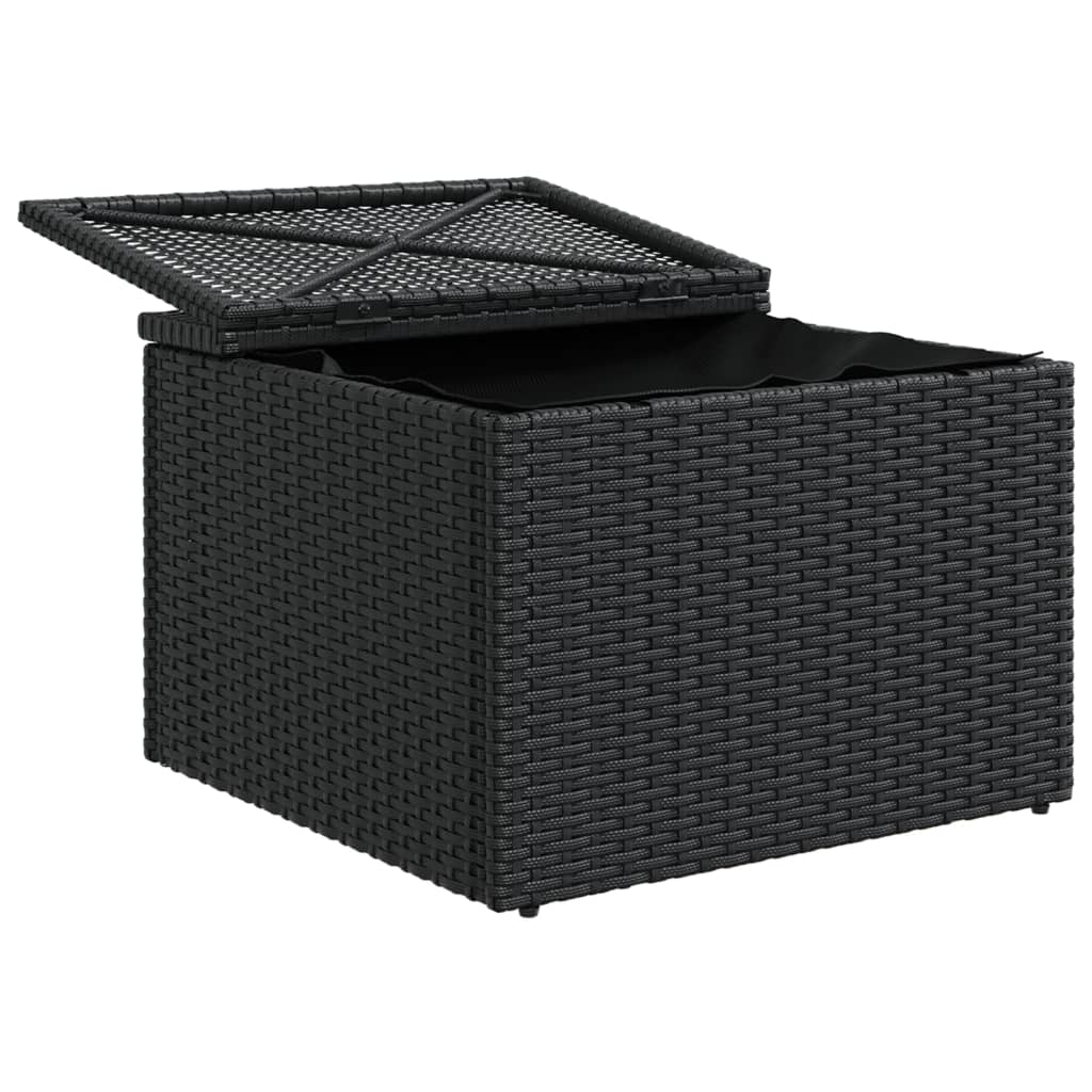 HKH Banco de Jardín con Cojín 55x55x37 Cm Ratán Pe - Negro