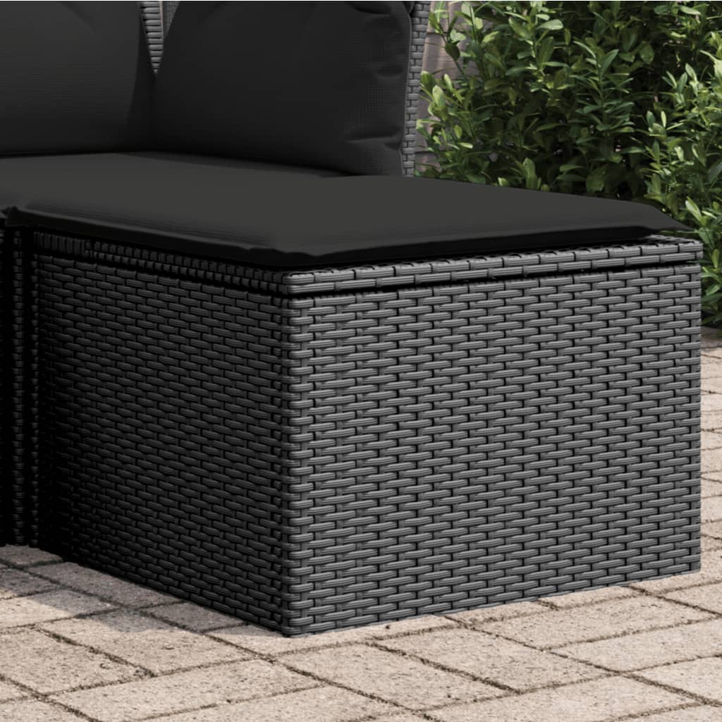 HKH Banco de Jardim com Almofadão 55x55x37 Cm Vime Pe - Preto
