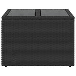 HKH Mesa de Jardim com Tampo de Vidro 55x55x37 Cm Vime Pe - Preto