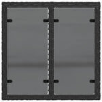 HKH Mesa de Jardim com Tampo de Vidro 55x55x37 Cm Vime Pe - Preto