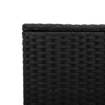 HKH Mesa de Jardim com Tampo de Vidro 55x55x37 Cm Vime Pe - Preto
