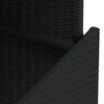 HKH Mesa de Jardim com Tampo de Vidro 100x55x73 Cm Vime Pe - Preto