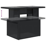 HKH Mesa de Jardim com Tampo de Vidro 100x55x73 Cm Vime Pe - Preto