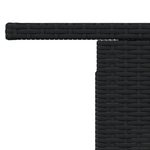 HKH Mesa de Jardim com Tampo de Vidro 100x55x73 Cm Vime Pe - Preto