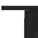 HKH Mesa de Jardim 100x55x73 Cm Vime Pe e Madeira de Acácia - Preto
