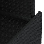 HKH Mesa de Jardim 100x55x73 Cm Vime Pe e Madeira de Acácia - Preto