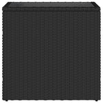 HKH Mesa de Apoio Jardim C/ Tampo Vidro 58x27,5x55 Cm Vime Pe - Preto