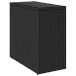 HKH Mesa de Apoio Jardim C/ Tampo Vidro 58x27,5x55 Cm Vime Pe - Preto