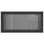 HKH Mesa de Apoio Jardim C/ Tampo Vidro 58x27,5x55 Cm Vime Pe - Preto