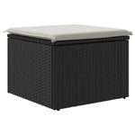 HKH Banco de Jardín con Cojín 55x55x37 Cm Ratán Pe - Negro