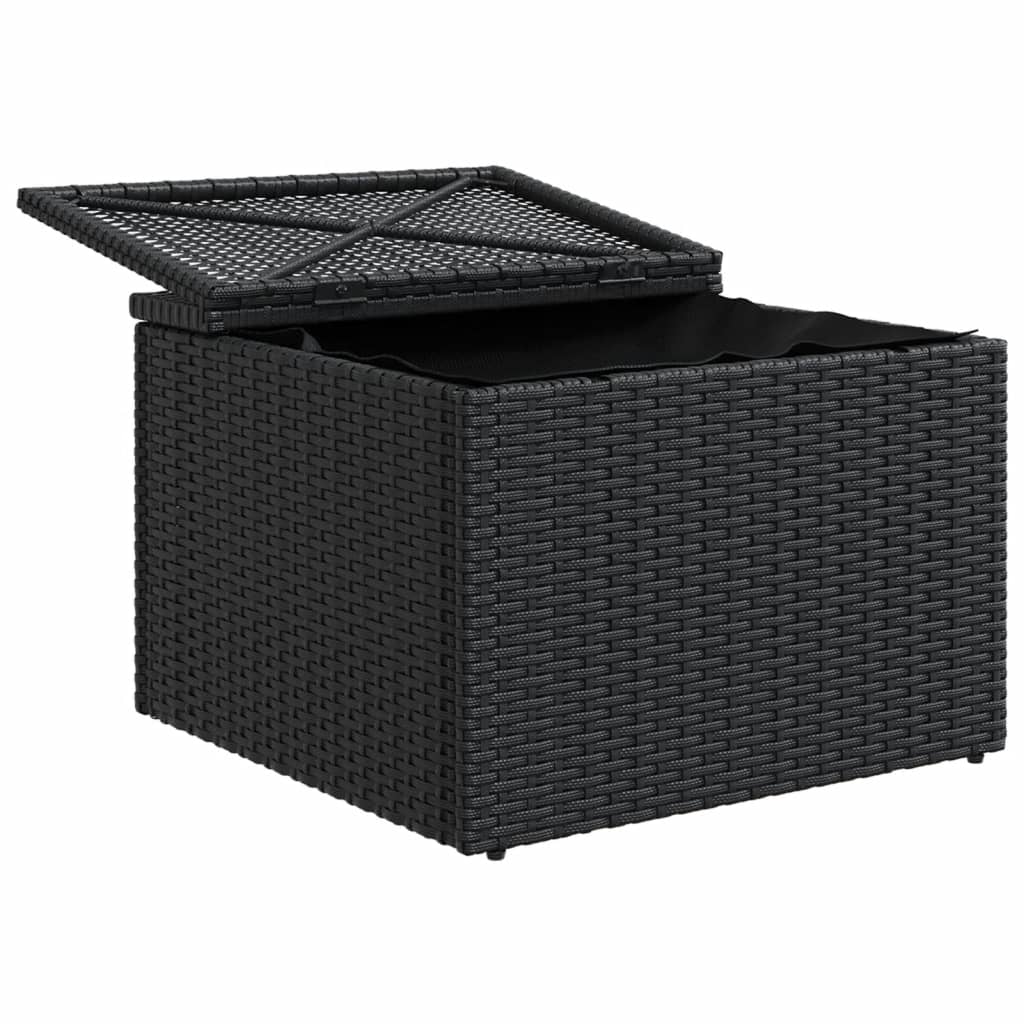 HKH Banco de Jardín con Cojín 55x55x37 Cm Ratán Pe - Negro