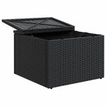 HKH Banco de Jardín con Cojín 55x55x37 Cm Ratán Pe - Negro