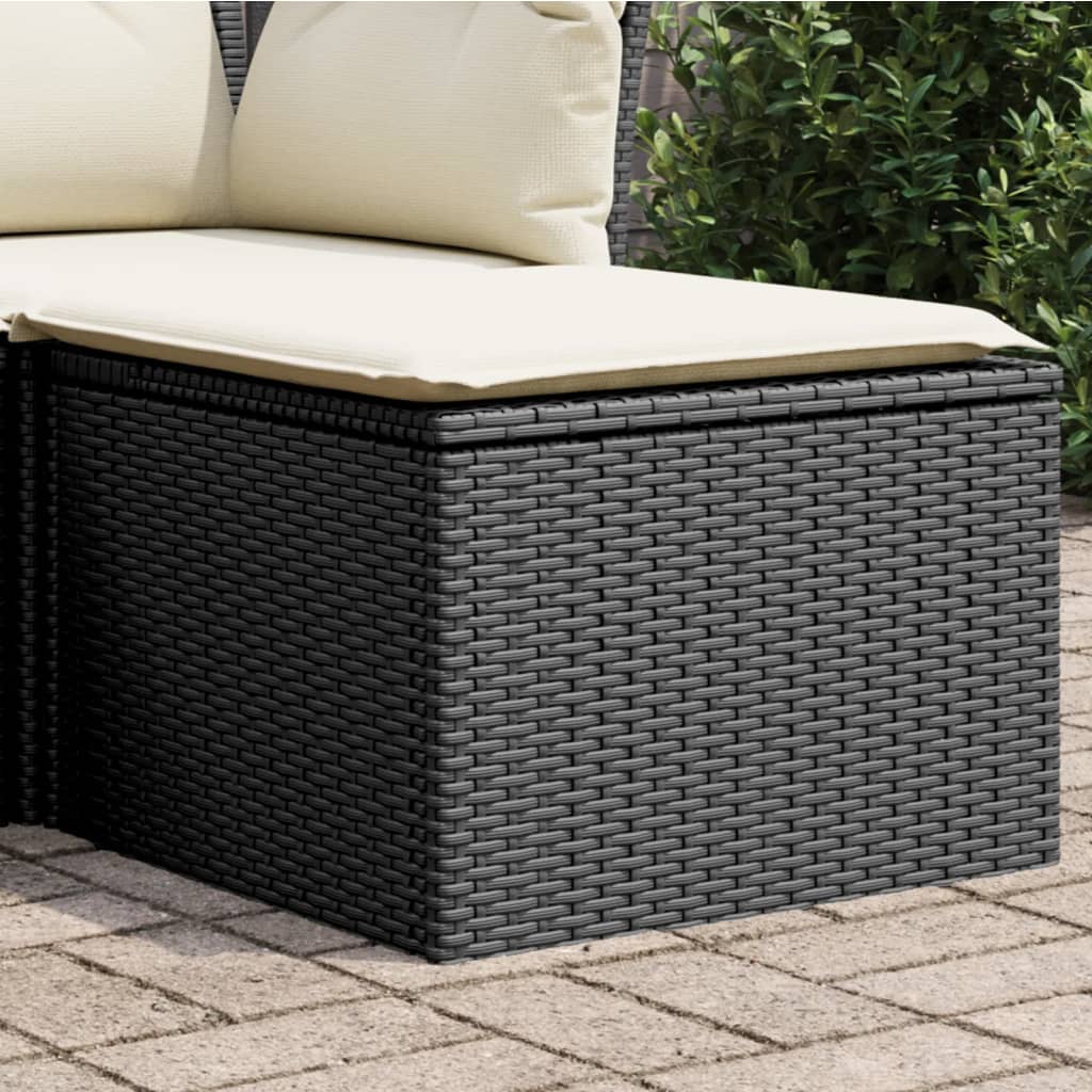 HKH Banco de Jardim com Almofadão 55x55x37 Cm Vime Pe - Preto