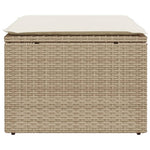 HKH Banco de Jardín con Cojín 55x55x37 Cm Ratán Pe - Beige