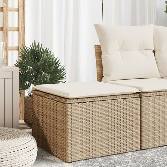 HKH Banco de Jardim com Almofada 55x55x37 Cm Vime Pe - Bege