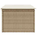 HKH Banco de Jardín con Cojín 55x55x37 Cm Ratán Pe - Beige