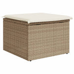 HKH Banco de Jardín con Cojín 55x55x37 Cm Ratán Pe - Beige