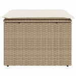 HKH Banco de Jardim com Almofada 55x55x37 cm Vime Pé - Bege