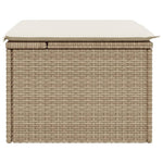 HKH Banco de Jardim com Almofada 55x55x37 cm Vime Pé - Bege