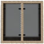 HKH Mesa de Jardim com Tampo de Vidro 55x55x37 Cm Vime Pe - Bege