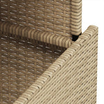 HKH Mesa de Jardim com Tampo de Vidro 100x55x73 Cm Vime Pe - Bege