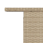 HKH Mesa de Jardim com Tampo de Vidro 100x55x73 Cm Vime Pe - Bege