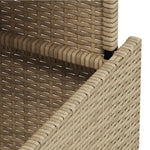 HKH Mesa de Jardim 100x55x73 Cm Vime Pe e Madeira de Acácia - Bege