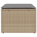 HKH Banco de Jardim com Almofada 55x55x37 Cm Vime Pe - Bege