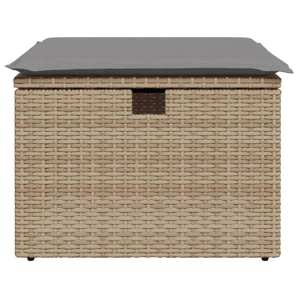 HKH Banco de Jardín con Cojín 55x55x37 Cm Ratán Pe - Beige