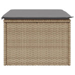 HKH Banco de Jardín con Cojín 55x55x37 Cm Ratán Pe - Beige