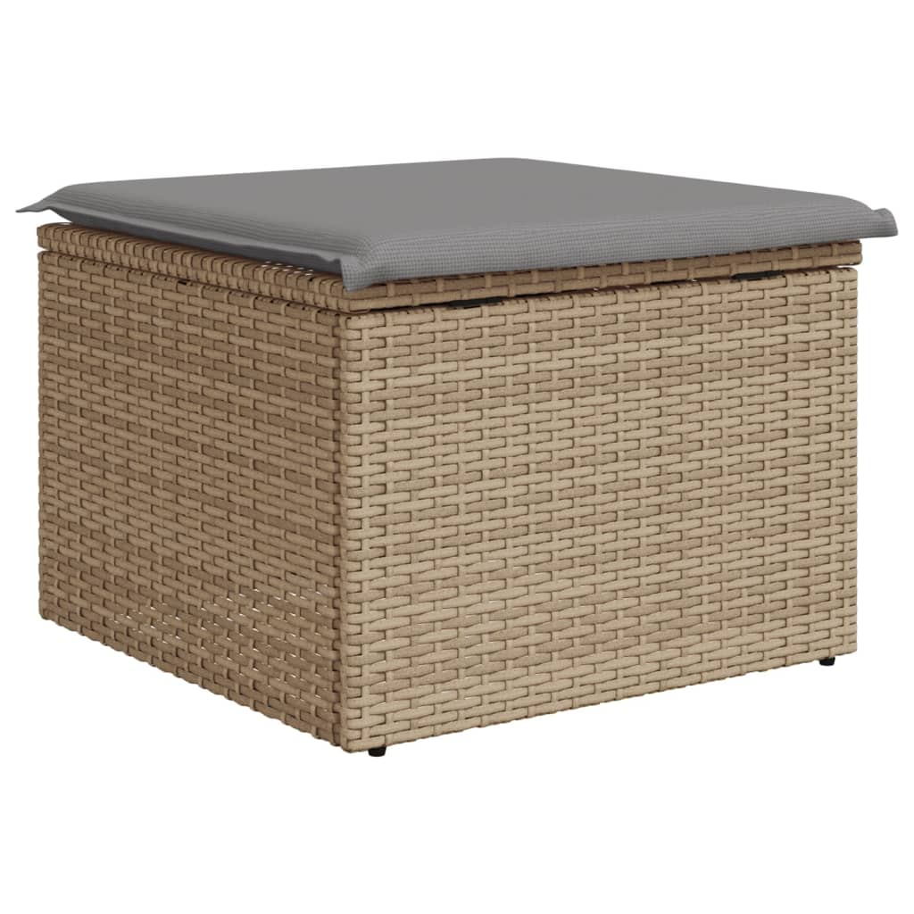 HKH Banco de Jardín con Cojín 55x55x37 Cm Ratán Pe - Beige